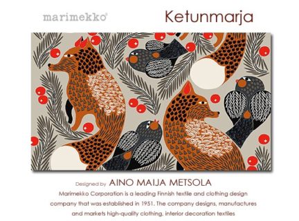 限定Marimekko/マリメッコ<br>KETUNMARJA<br>ケトゥンマルヤ<br>ファブリックパネル<br>ファブリックボード