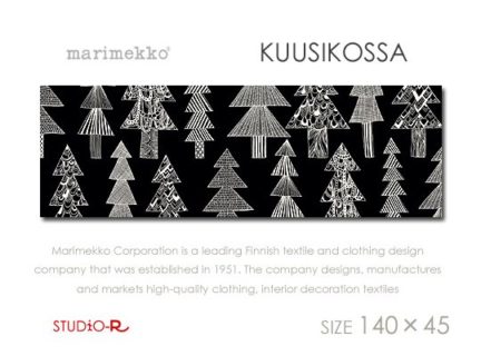 数量限定入荷！Marimekko/マリメッコ<br>KUUSIKOSSA(BLK)・クーシコッサ<br>ファブリックパネル<br>ファブリックボード