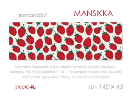 限定入荷！Marimekko/マリメッコ<br>MANSIKKA(WHT)・マンシッカ<br>ファブリックパネル<br>ファブリックボード