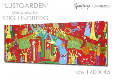 LJUNBERG/ユンバリ<br>LUSTGARDEN（RED）/ラストガーデン<br>ファブリックパネル<br>ファブリックボード<br>SOLD OUT