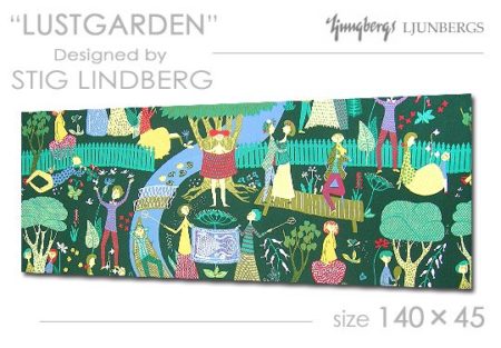 LJUNBERG/ユンバリ<br>LUSTGARDEN（GR）/ラストガーデン<br>ファブリックパネル<br>ファブリックボード<br>SOLD OUT