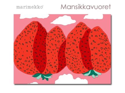 超人気！特大サイズ！Marimekko/マリメッコ<br>Mansikkavuoret(PK)<br>マンシッカヴォレット<br>ファブリックボード・パネル