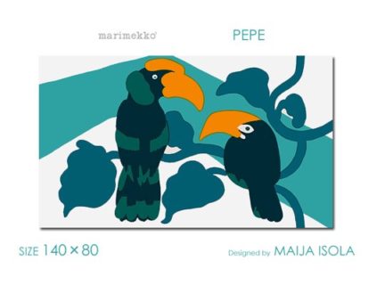 限定復刻！Marimekko/マリメッコ<br>PEPE/ペペ(NB)<br>ファブリックボード<br>ファブリックパネル<br>オウム柄