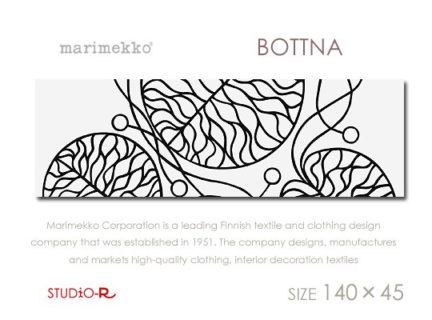 BOTTNA(WHT)ボットナ<br>Marimekko/マリメッコ<br>人気デザイン蓮の葉<br>ファブリックパネル<br>ファブリックボード