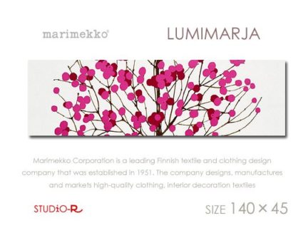 北欧人気デザイン<br>Lumimarja(red)<br>ルミマルヤ<br>Marimekko/マリメッコ<br>ファブリックパネル<br>ファブリックボード<br>売り切れました