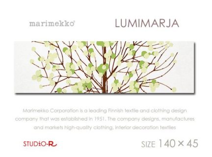 北欧人気デザイン<br>Lumimarja(grn)<br>ルミマルヤ<br>Marimekko/マリメッコ<br>ファブリックパネル<br>ファブリックボード