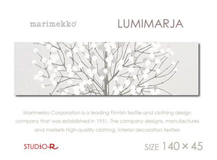 北欧人気デザイン<br>Lumimarja(wht)<br>ルミマルヤ<br>Marimekko/マリメッコ<br>ファブリックパネル<br>ファブリックボード