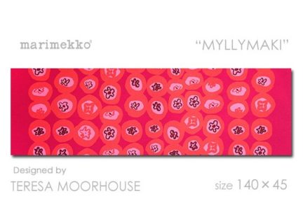 MYLLY MAKI(RED)<br>Marimekko/マリメッコ<br>ファブリックパネル<br>ファブリックボード