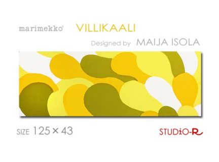 貴重！Vintage Marimekko/マリメッコ<br>VILLIKAALI/ヴィッリカアリ(YR)<br>ファブリックパネル<br>ファブリックボード