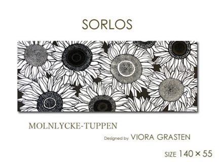 MOLNLYCKE-TUPPEN<br>SOLROS<br>ファブリックパネル<br>ファブリックボード<br>racOra.cOm<br>大輪の向日葵