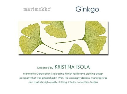 貴重！ヴィンテージ<br> Marimekko/マリメッコ<br>幻のGinkgo/ギンコゥ<br>ファブリックパネル<br>ファブリックボード